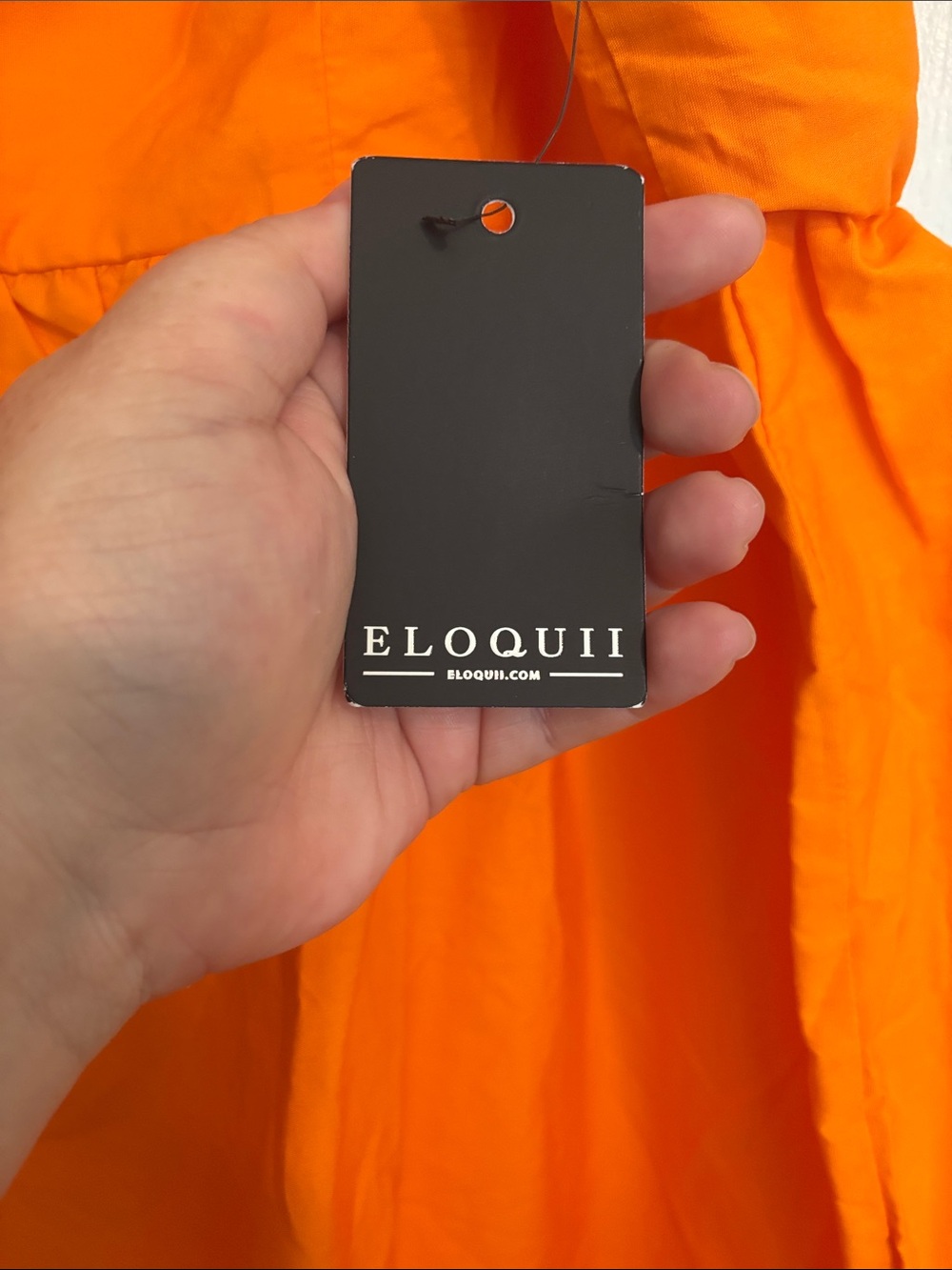 Eloquii Orange Ruffle-Strap Midi Dress - Picture 2 of 3